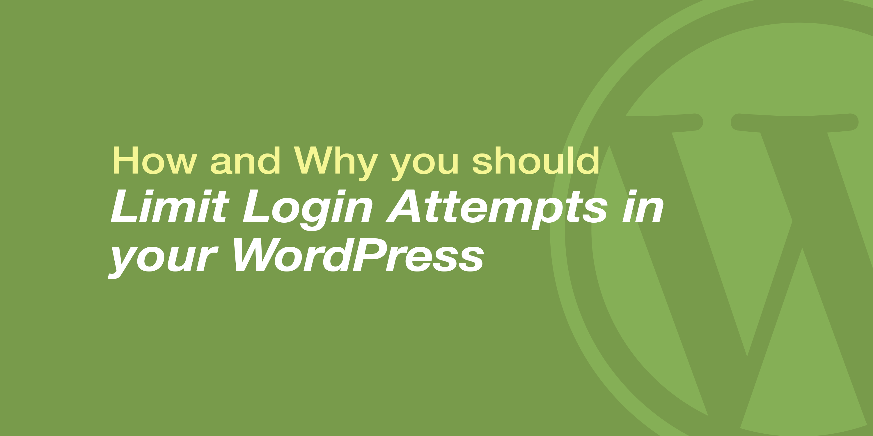 Limit Login Attempts in WordPress
